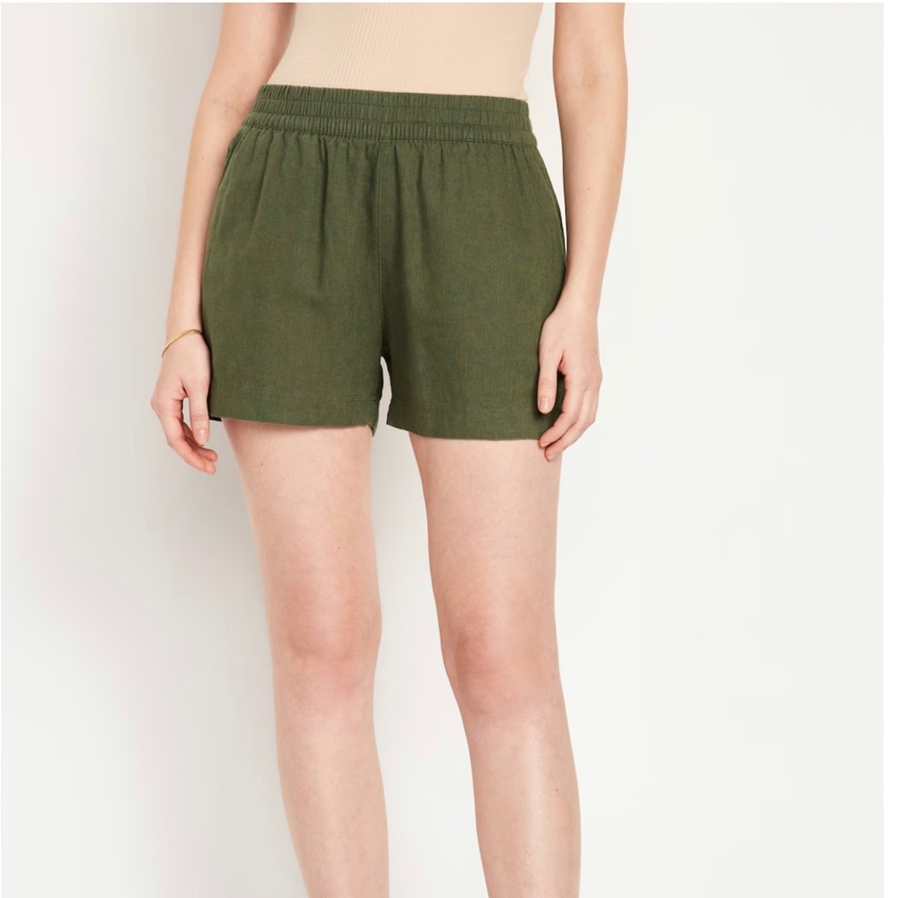 Old Navy High-Waisted Linen-Blend Pull-On Shorts -- 3.5-inch inseam
